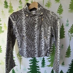 Vigoss Faux Snake Print Jacket